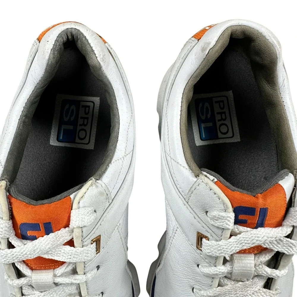 Footjoy Golf Shoes 8.5 M White Leather‎ Pro SL Spikeless Athletic 53533